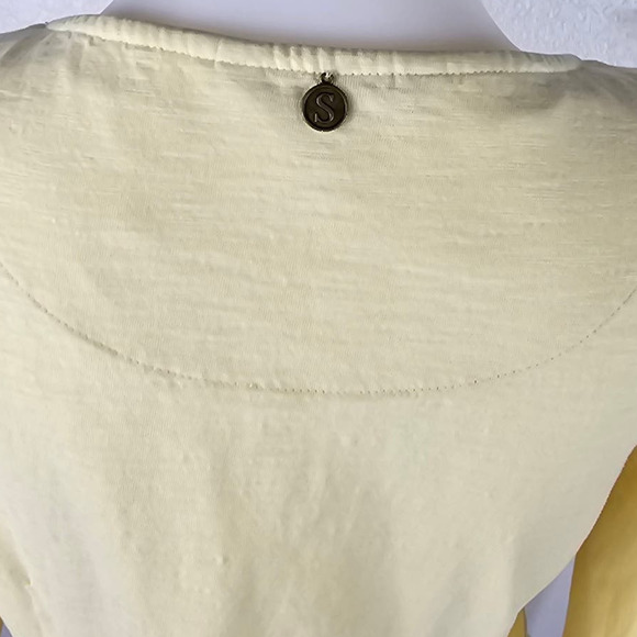 Soft Surroundings Beautiful Yellow Ribbon Design Women Blouse Lg - Picture 4 of 6